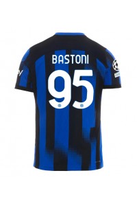 Inter Milan Alessandro Bastoni #95 Jalkapallovaatteet Kotipaita 2023-24 Lyhythihainen